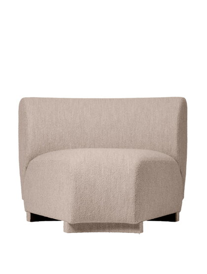 Modul Rico Soft Bouclé Corner, úzky – prírodný