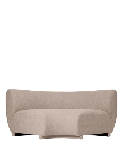 Modul Rico Soft Bouclé Corner, široký – prírodný