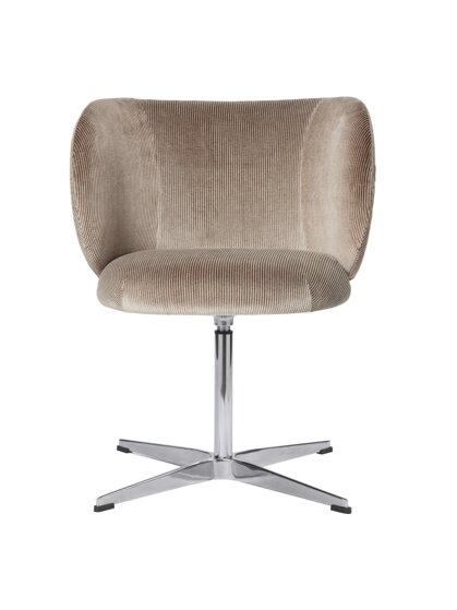 Jedálenská stolička Rico Devoré Velvet Flint Grey, otočná – sivá