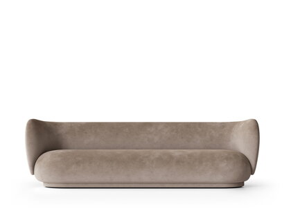 Pohovka Rico Faded Velvet, 4-miestna – béžová