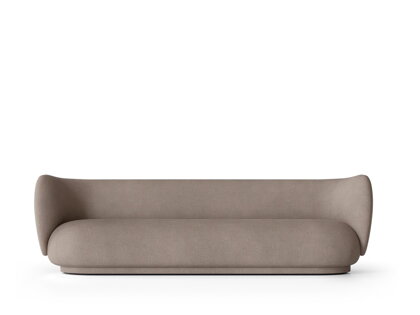 Pohovka Rico Brushed, 4-miestna – teplá sivá