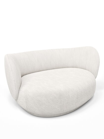 Kreslo Rico Curve Left Bouclé – off-white