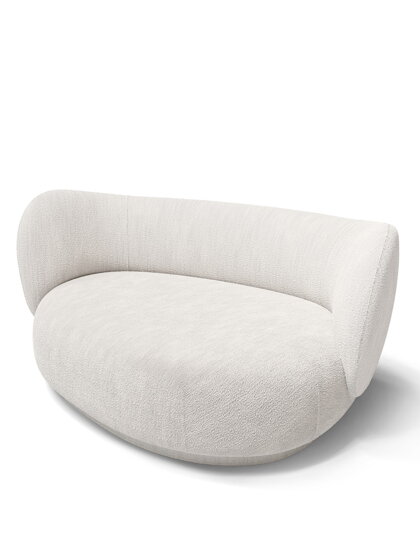 Kreslo Rico Curve Right Bouclé – off-white