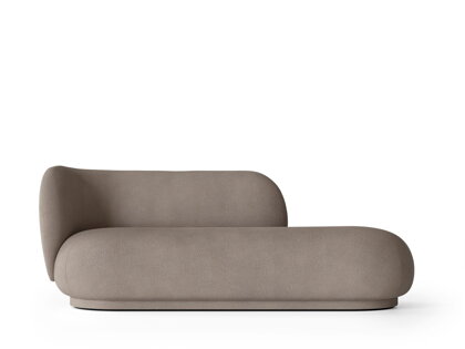 Leňoška Rico Divan Left Brushed – teplá sivá