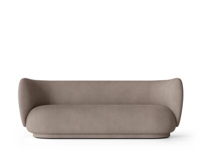 Pohovka Rico Brushed, 3-miestna – teplá sivá