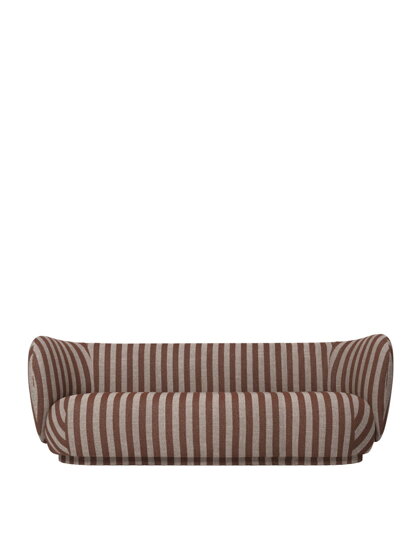 Pohovka Rico Louisiana, 3-miestna – piesková/hnedá