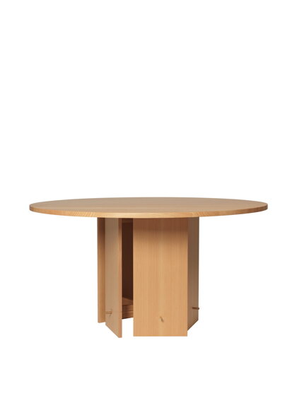 Jedálenský stôl Aukko, Douglas Fir, Ø 140 – prírodná/duglaska