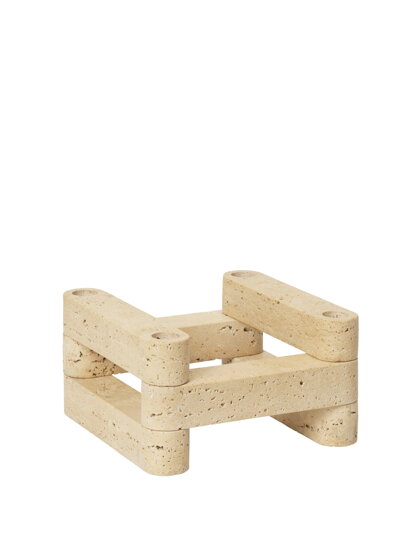 Modulárny svietnik Newel, set 6 ks – travertín