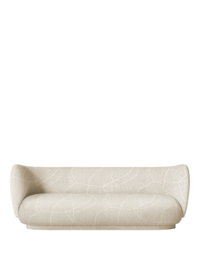 Pohovka Rico Utzon-Can Lis, 3-miestna – piesková/off-white