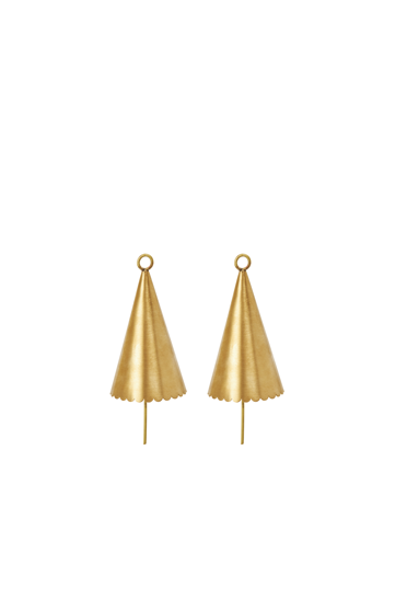 Vianočné ozdoby Cone Bell, set 2 ks  – mosadzné