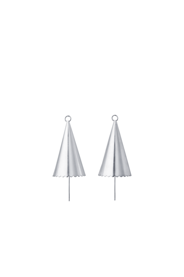 Vianočné ozdoby Cone Bell, set 2 ks  – strieborné