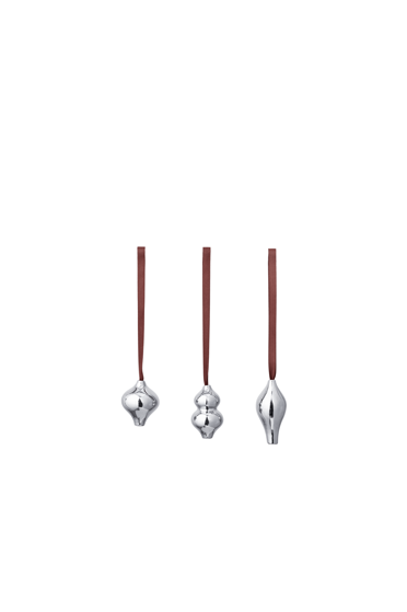 Vianočné ozdoby Komo, set 3 ks  – strieborné