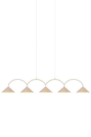 Závesná lampa Curve 5 Beige – béžová