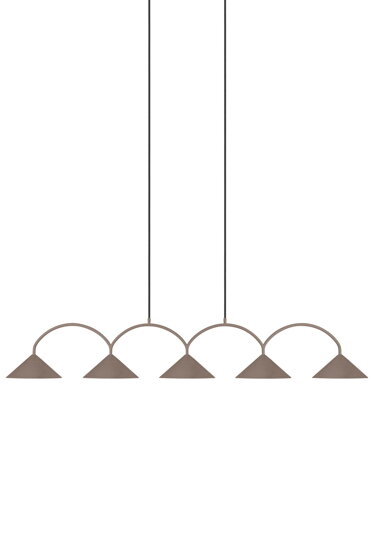 Závesná lampa Curve 5 Mocha – hnedá