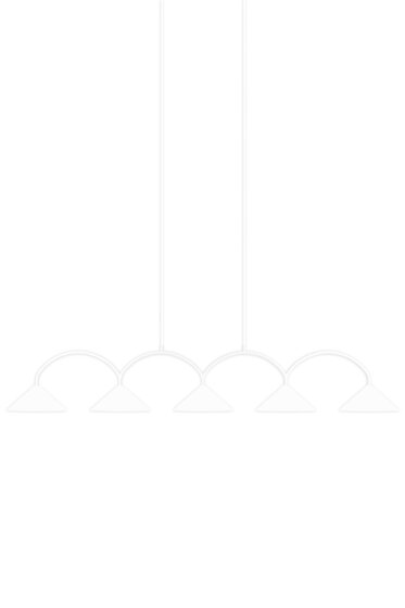 Závesná lampa Curve 5 White – biela