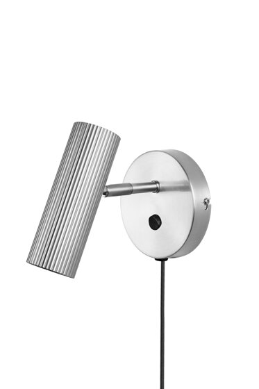 Nástenná lampa Hubble – brúsená oceľ