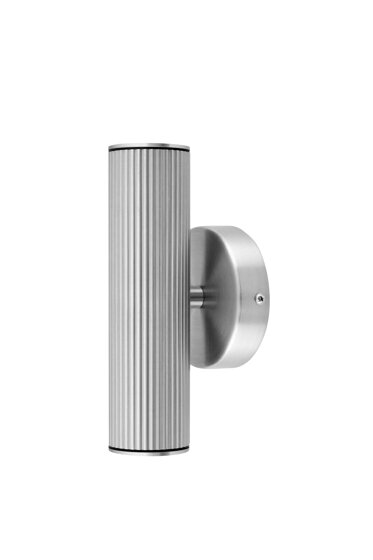 Nástenná lampa Hubble Up/Down – brúsená oceľ