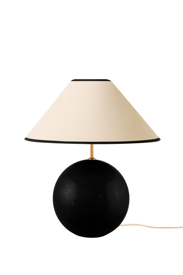 Stolová lampa Iris 35, Noir – čierna/biela