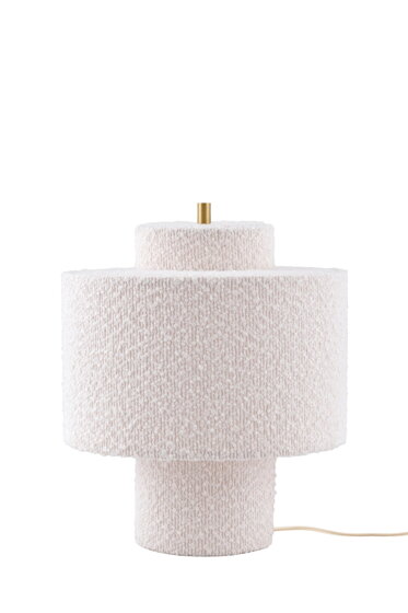 Stolová lampa Noah 25 Bouclé – biela