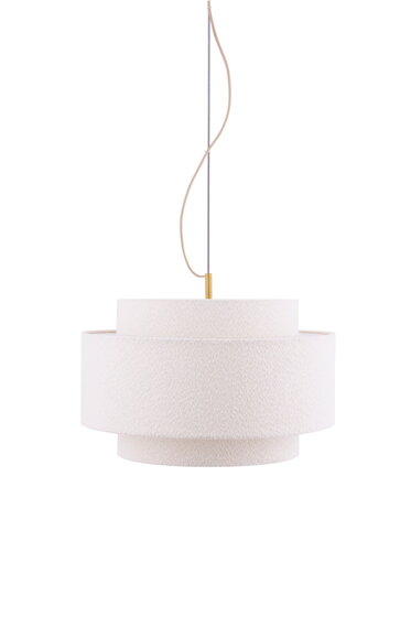 Závesná lampa Noah 70 Bouclé – biela
