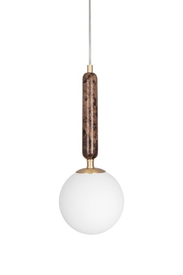 Závesná lampa Torrano 15 – hnedá/mramor