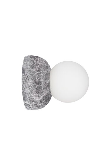 Nástenná lampa Torrano – sivá/mramor