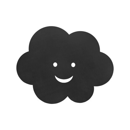 Detský kožený koberec Cloud – čierny