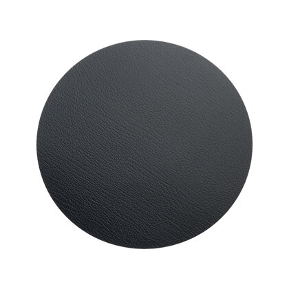 Kožený koberec Circle – čierny