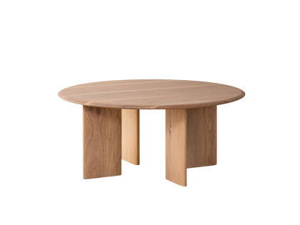 Konferenčný stolík Aggie, okrúhly – prírodný/dub