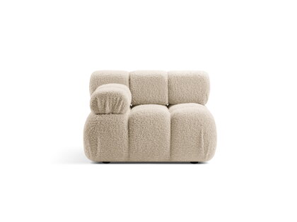 Modul Bellis single Boucle Rolf 94 cm, ľavý roh – svetlý béžový