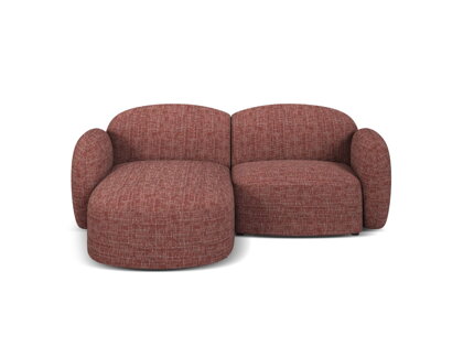 Modulárna sedačka Blair, 3-miestna, ľavý roh – červená