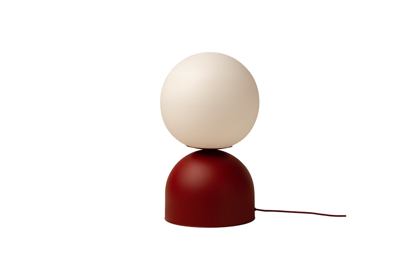 Stolová lampa Ely, 52 cm – tmavočervená
