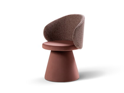 Otočná jedálenská stolička Inez – ružová