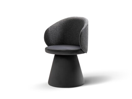 Otočná jedálenská stolička Inez – sivá