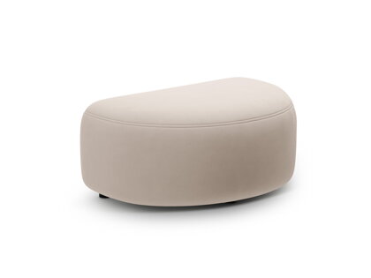 Puf Kate, polkruh – béžový