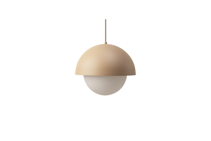 Závesná lampa Kora, Ø 27 cm – piesková