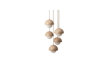 Kora 5 függőlámpa, 32 cm – homokszínű