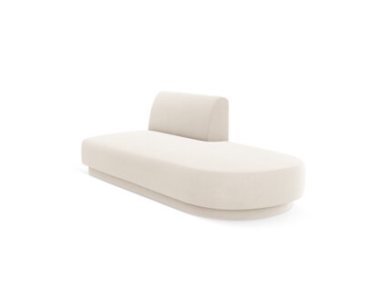 Modul Miley Chaise longues 158 cm, pravý roh – svetlý béžový