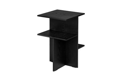 Nočný stolík Atik Vulcano Black – čierny/dub