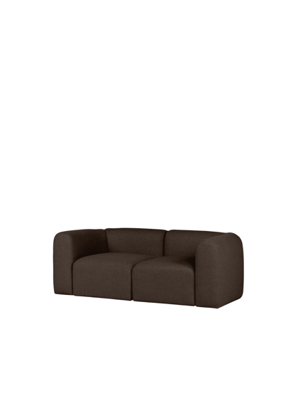 Flom Chocolate Brown Bouclé kanapé, 2 személyes – sötétbarna