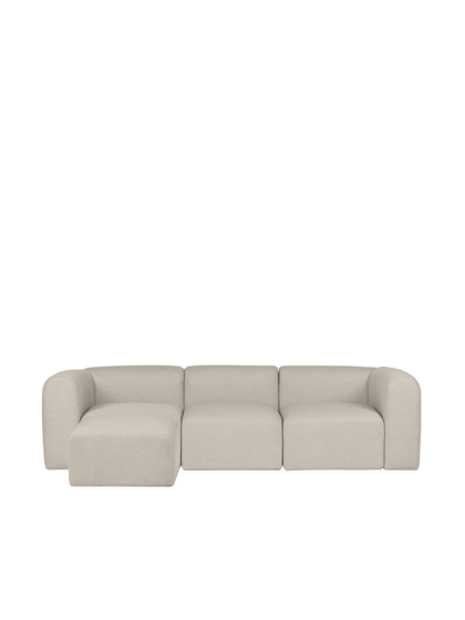 Flom Desert Beige Bouclé kanapé, 3 személyes sarok – bézs