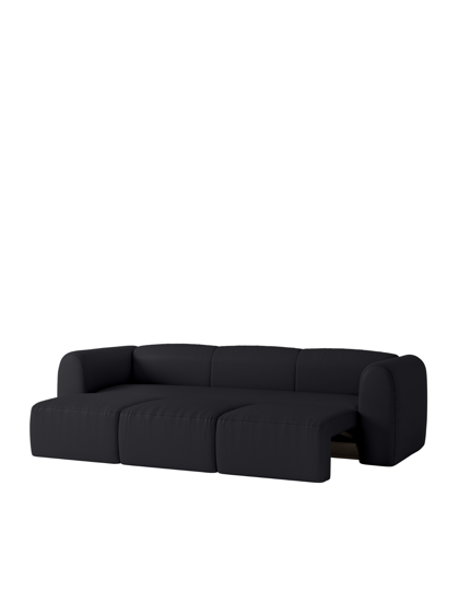 Flom Graphite Black ágyazható kanapé, 3 személyes – fekete