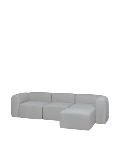 Flom Light Grey kanapé, 3 személyes sarok – világosszürke