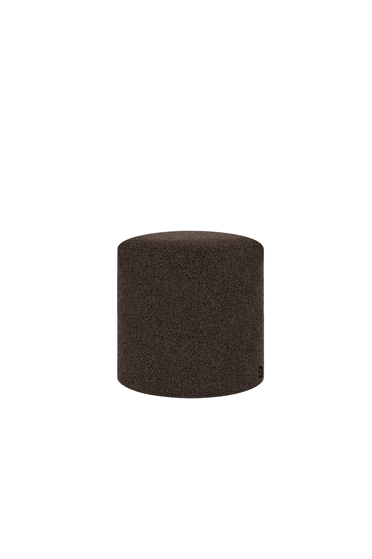 Puf Folk Chocolate Brown Bouclé, vysoký – tmavohnedý