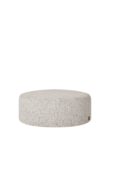 Puf Folk Clay Grey Mélange, široký – sivý