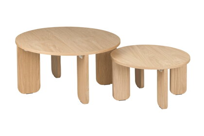 Konferenčný stolík Kuvu Oak, set 2 ks – prírodný/dub