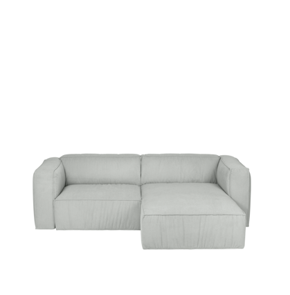 Rohová sedačka Lobi Chalk Grey Corduroy, 3-miestna – sivá