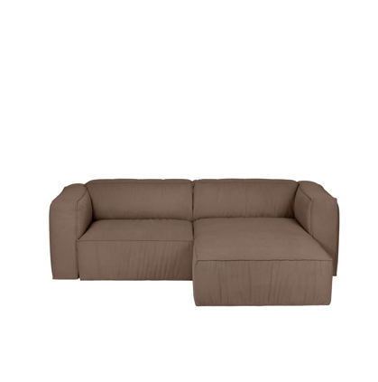 Rohová sedačka Lobi Mocha Brown Corduroy, 3-miestna – hnedá