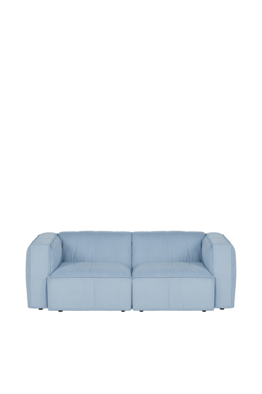 Pohovka Lobi Baby Blue Corduroy, 2-miestna – svetlomodrá