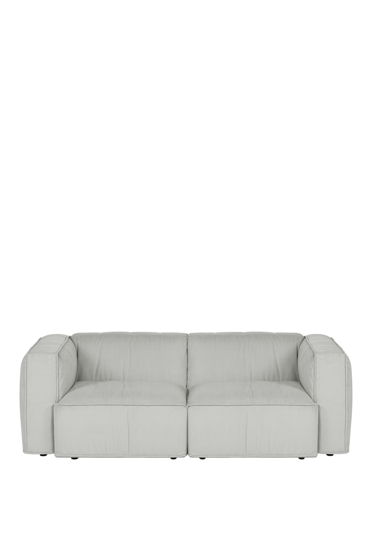Pohovka Lobi Chalk Grey Corduroy, 2-miestna – sivá